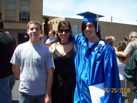 All 3 kids at Julian's graduation 2008
