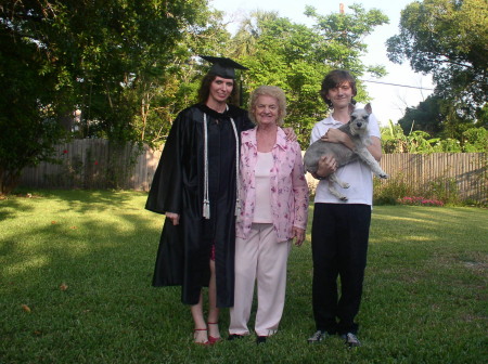 Me, mom, Tony, and Elvis
