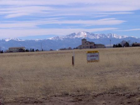 The view from my office window (Pike's Peak)