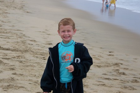 Cole at the beach