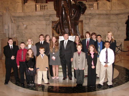 My students with the Governor