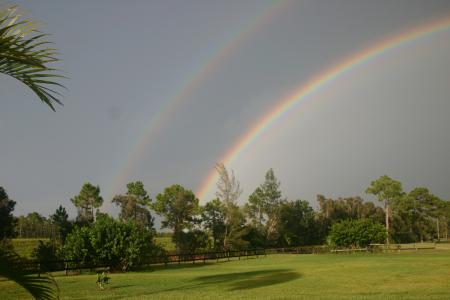 Double rainbow at Hawk Ridge Farms