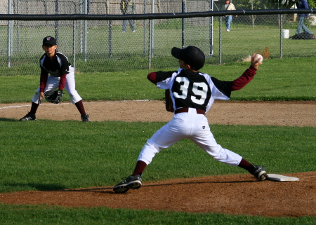 My son Nick pitching