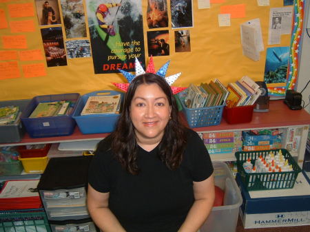 Me looking patriotic in my classroom, 2007