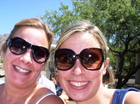 On the tram into Sabino Canyon