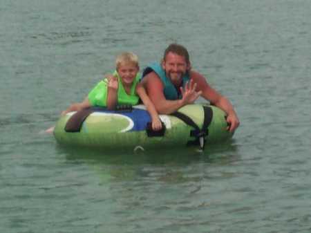 Dad and Dillon at Lake Cumberland