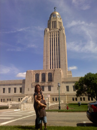 State Capitol Bldg in Lincoln, NE with Isaiah