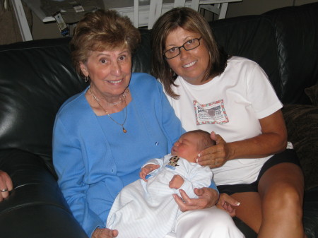 Mom, Sister Renee with her new Grandson.