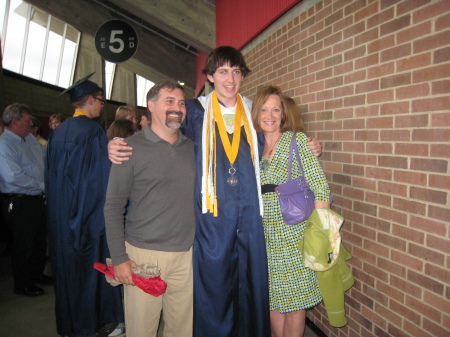 Mitch & I with our very tall nephew