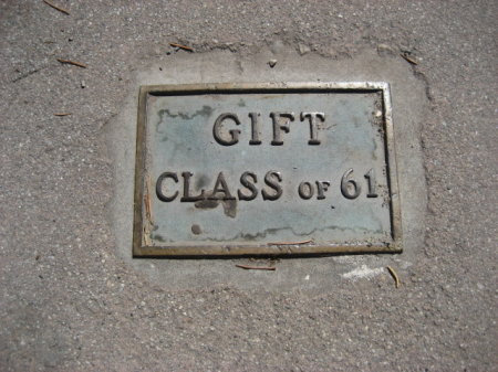 Class of 1961 dedication plaque