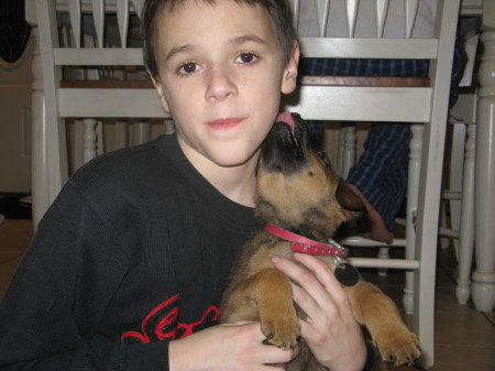 son James & our new puppy Chloe