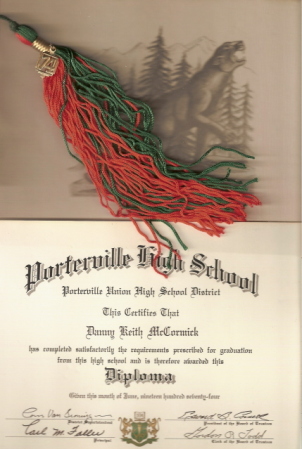 Danny McCormick's album, PORTERVILLE HIGH SCHOOL - 1974