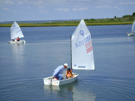 Steph at the Opti Regatta