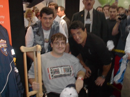 My sons John and Sam with Sly Stallone