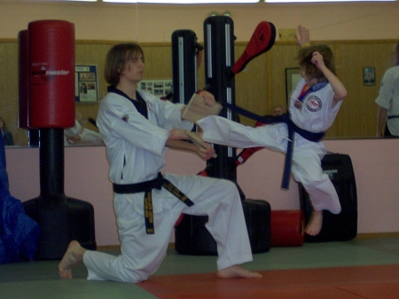 My daughter at Taekwondo