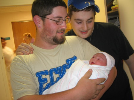 my two sons and first grandchild