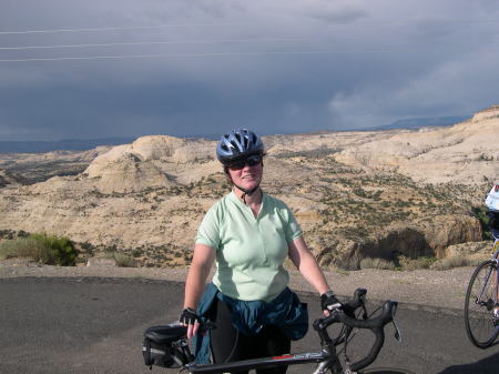 Liz on the way to Bryce Canyon 2007