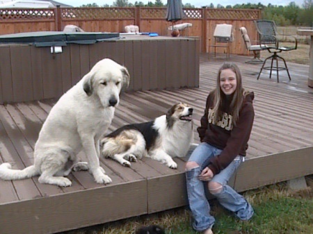 My Daughter Renee and 2 of our dogs
