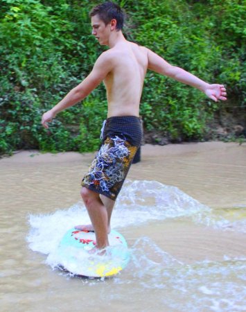 Skimboarding in Cypress Creek