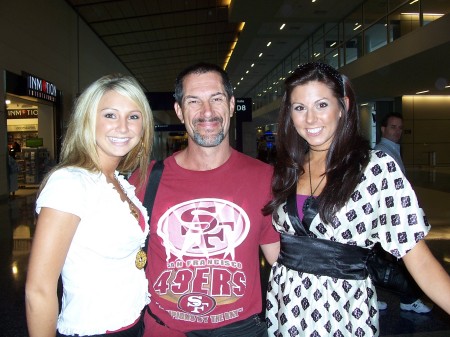 Scott with the Dallas Cowboy Cheerleaders