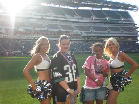 Jen & Jenna with Eagle Cheerleaders