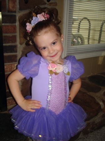 Grandaughter Ashtyn before her dance recital