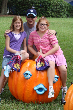 My son Gary with his daughters.