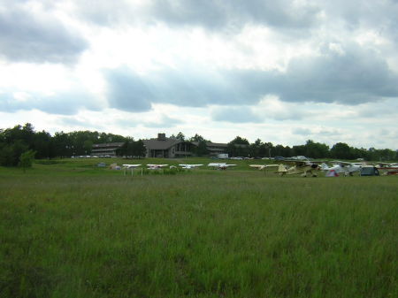 Club aircraft in front of Telemark Lodge.