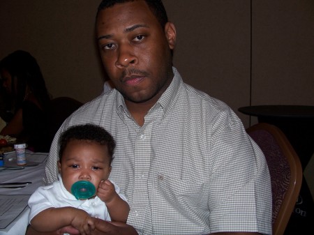 TJ and Dad at his 1st Little Family Reunion