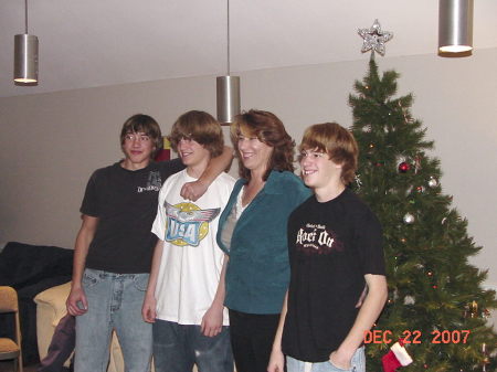 L>R Jeremy, Jacob, Me, & Jesse Christmas 2007