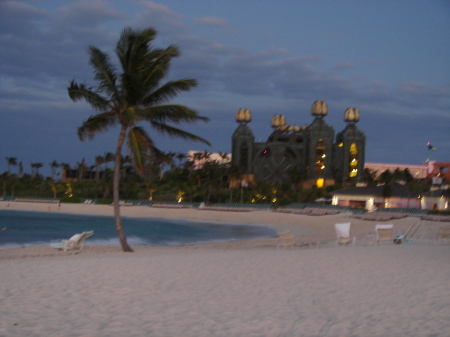 Night on the Paradise Island Beach