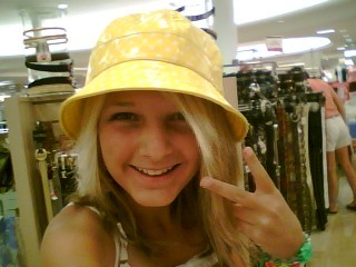 yellow polka dotted hat!!!