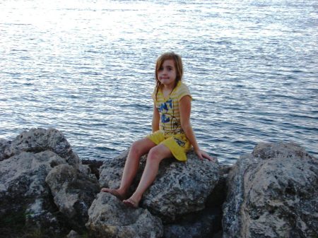 My daughter Tori at the beach in Florida