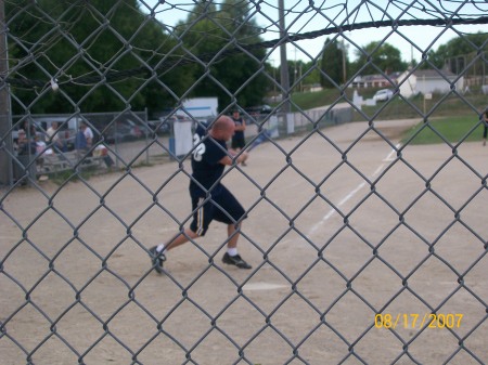 my son patrick hitting ball