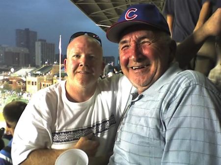 Dad and I at Cubs game