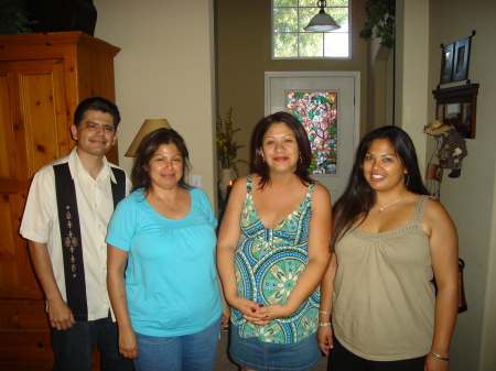 Hubby, in-laws, and me at our shower 08