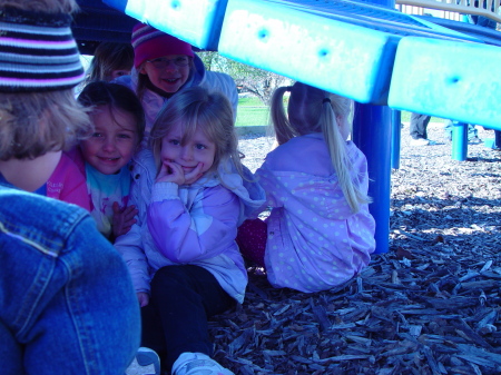 Rachel playing at Preschool