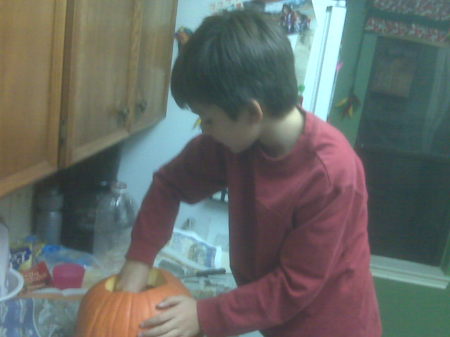 Robby Pumpkin carving