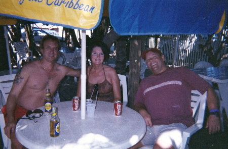 Janice, Steve and me in Mexico (Cozumel)