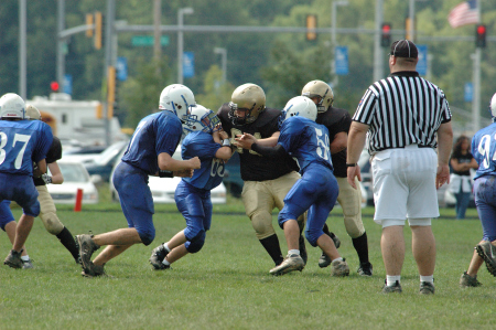 Charlie playing frosh football