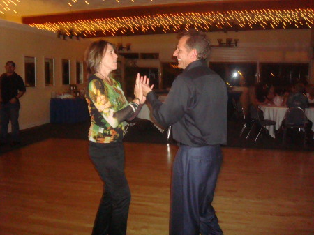 Steve Canepa & wife dancing the night away....