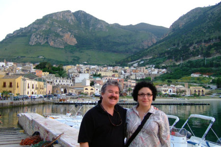 My wife Elena and I, Casa deGolfo, Sicily 2009
