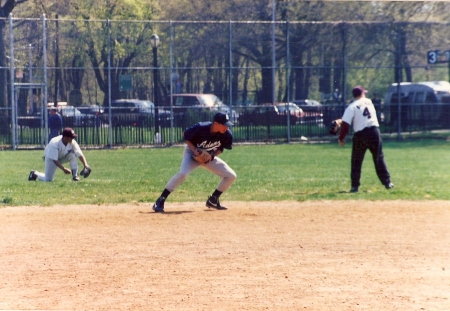 taking grounders at old victory field 1996