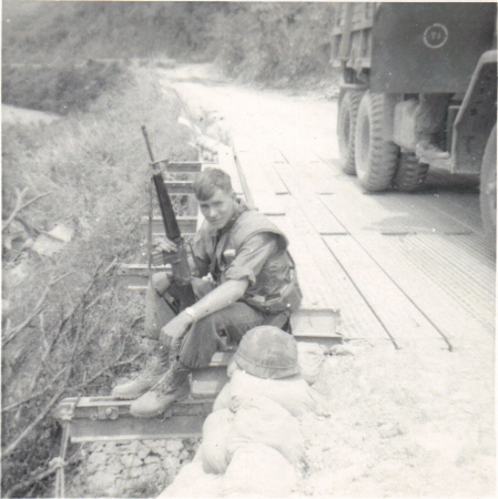 TERRY GUARDING AMBUSH SITE AT HWY9 CA LU 68