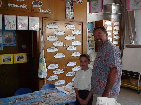 Max n Grandpa at his 3rd grade schoolclass