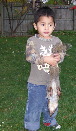 hoyt with  first squirrle