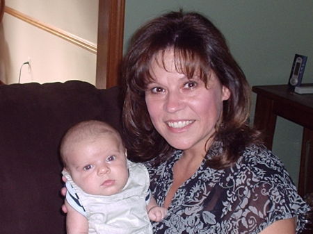With my grandson in August 2007.