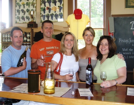 Wine tasting last year w/Bruce, Marci n Andrea