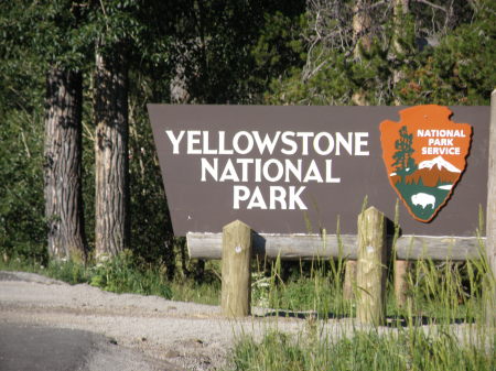 Yellowstone East Gate into the Park Wyoming