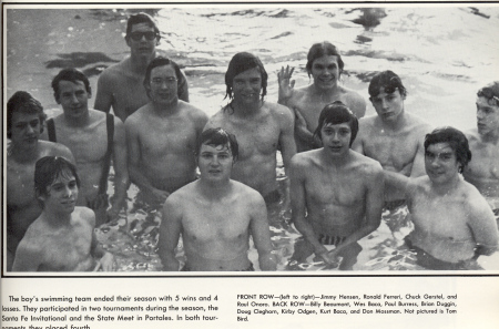 1973 Hornet Swimmers